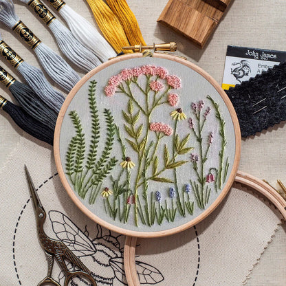 Rubbyoo Embroidery Kit-Wildflowers Pattern | Embroidery Kit For Beginner,Modern Embroidery