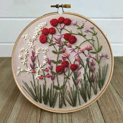 Rubbyoo Embroidery Kit-Floral Plant Pattern | Embroidery Kit For Beginner,Modern Embroidery