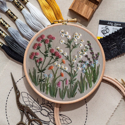 Rubbyoo Embroidery Kit-Floral Plant Pattern 2 | Embroidery Kit For Beginner,Modern Embroidery,Cross Stitch