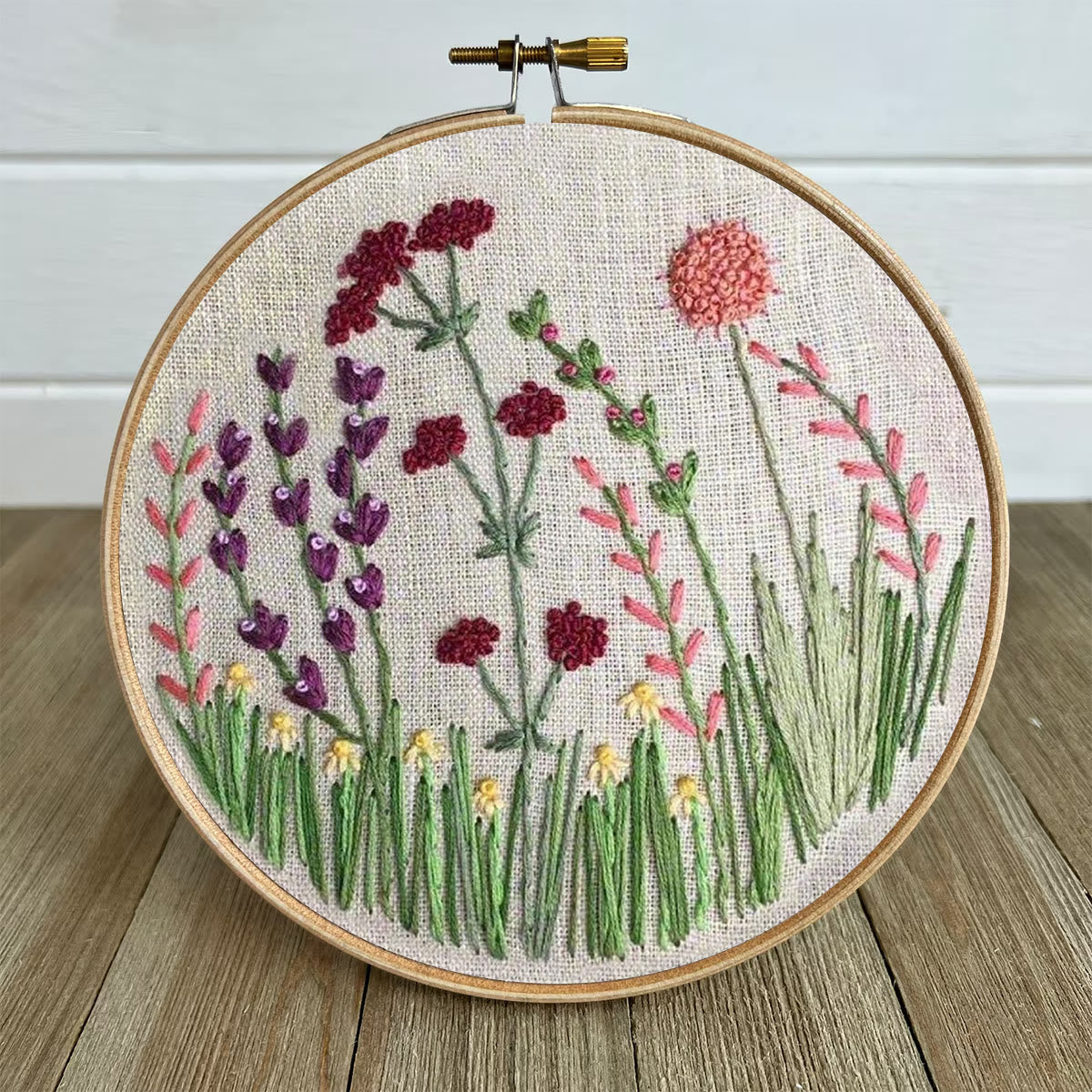 Rubbyoo Embroidery Kit- Flower Branches  Pattern | Embroidery Kit For Beginner,Modern Embroidery,Cross Stitch