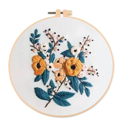 Rubbyoo Embroidery Kit- Modern Flower Design 2 | Diy Craft Kits,Hand Stitch,For Craft Lover