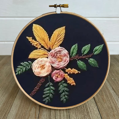 Rubbyoo Embroidery Kit- Flowers And Branches  | Diy Craft Kits,Hand Stitch,For Craft Lover