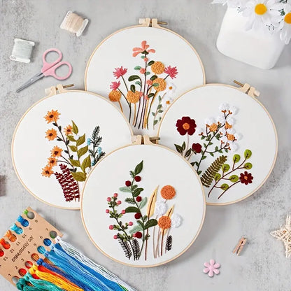 Rubbyoo Embroidery Kit - Flowers And Plants