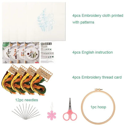 Rubbyoo Embroidery Kit - Flowers And Plants