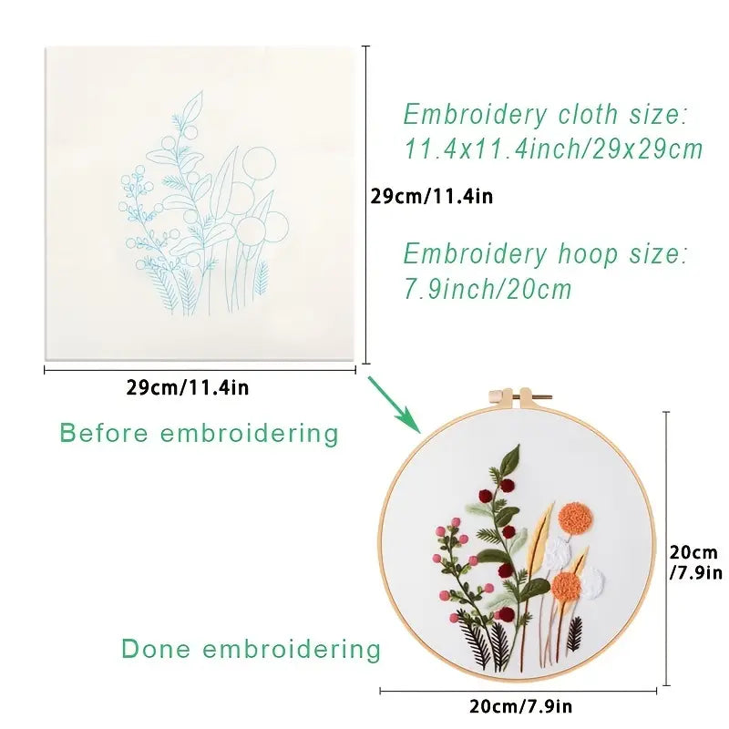 Rubbyoo Embroidery Kit - Flowers And Plants
