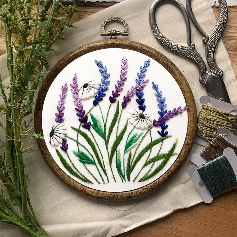 Rubbyoo Embroidery Kit - Floral Diy Craft Kits