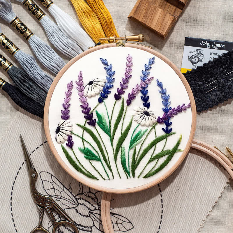 Rubbyoo Embroidery Kit - Floral Diy Craft Kits