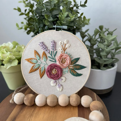 Rubbyoo Embroidery Kit - Dreamy Florals | Beginner Friendly Embroidery