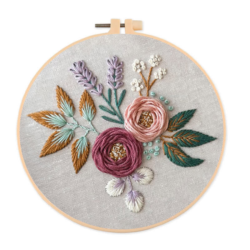 Rubbyoo Embroidery Kit - Dreamy Florals | Beginner Friendly Embroidery