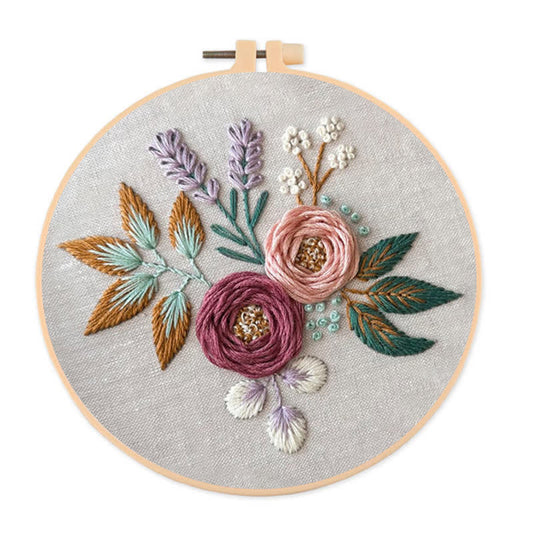 Rubbyoo Embroidery Kit - Dreamy Florals | Beginner Friendly Embroidery