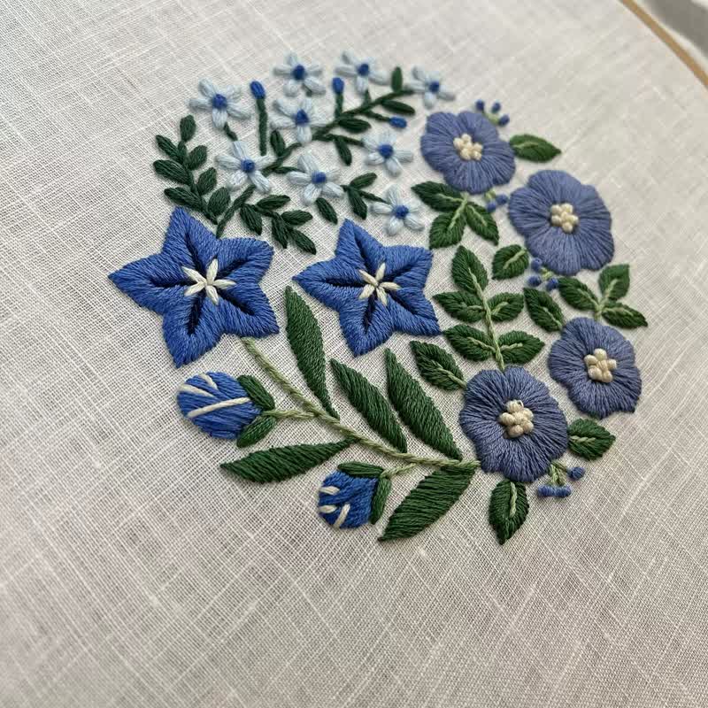 Decorative Painting Embroidery - Wild Flowers Beginner Friendly Embroidery