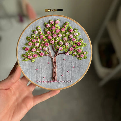 Rubbyoo Embroidery Kit - Pink Blossom