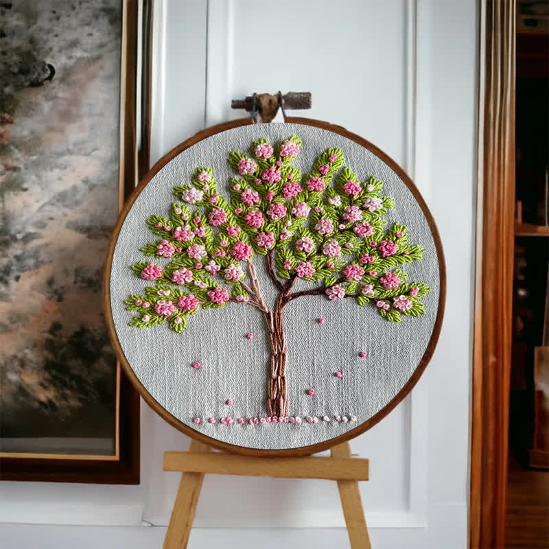 Rubbyoo Embroidery Kit - Pink Blossom
