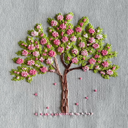 Rubbyoo Embroidery Kit - Pink Blossom