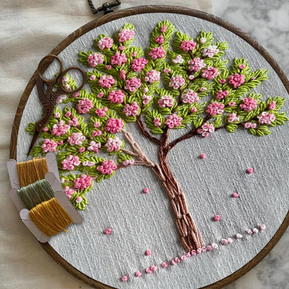 Rubbyoo Embroidery Kit - Pink Blossom