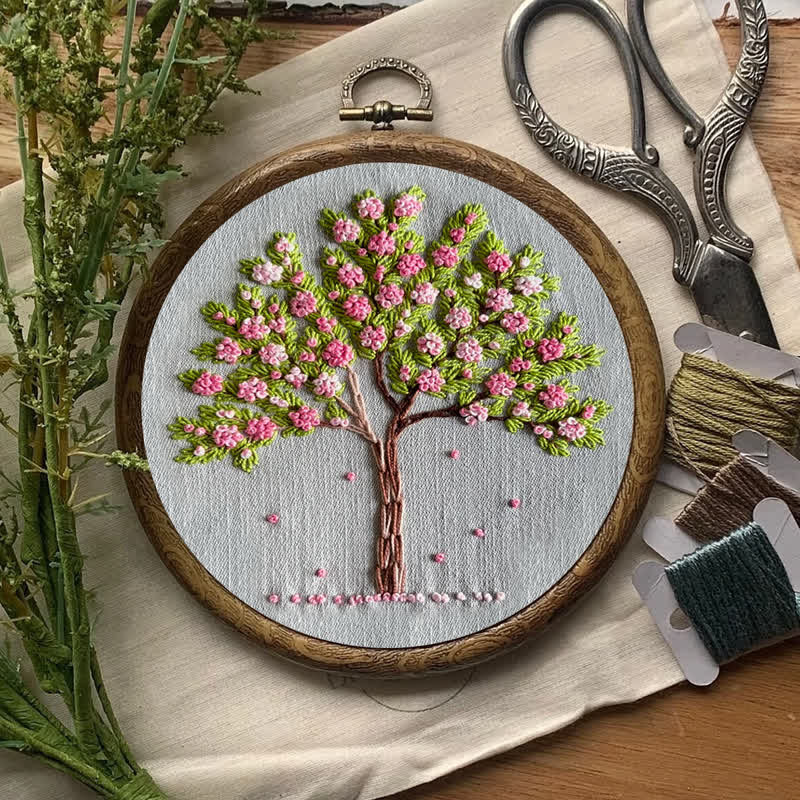 Rubbyoo Embroidery Kit - Pink Blossom