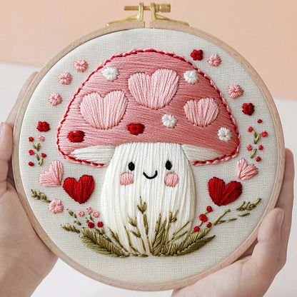 Rubbyoo Embroidery Kit -Love Shroom | Starter kit Needlework Gift