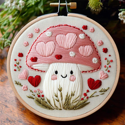 Rubbyoo Embroidery Kit -Love Shroom | Starter kit Needlework Gift