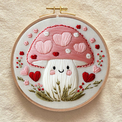 Rubbyoo Embroidery Kit -Love Shroom | Starter kit Needlework Gift