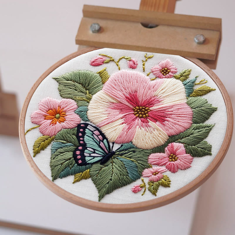 Rubbyoo Embroidery Kit - Butterfly Bloom | DIY Craft Kits  Needlework Gift