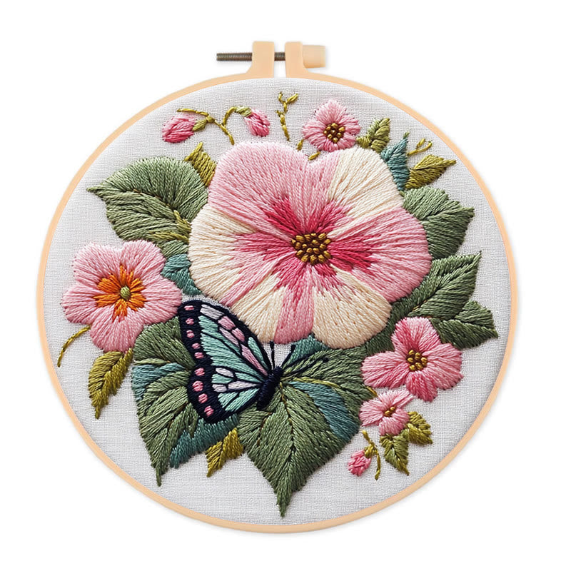 Rubbyoo Embroidery Kit - Butterfly Bloom | DIY Craft Kits  Needlework Gift