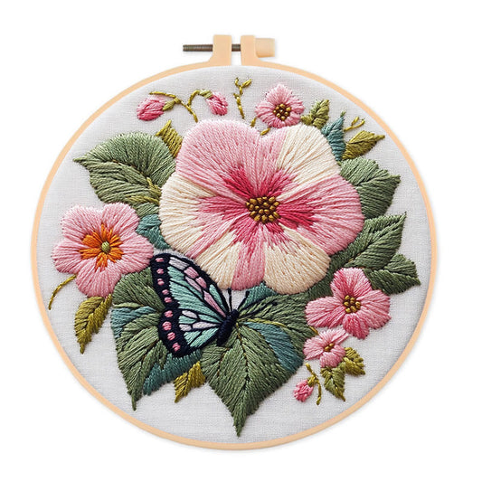 Rubbyoo Embroidery Kit - Butterfly Bloom | DIY Craft Kits  Needlework Gift