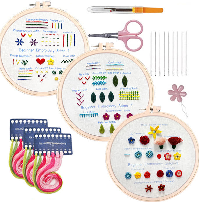1Pack Embroidery Starter Kit For Adults