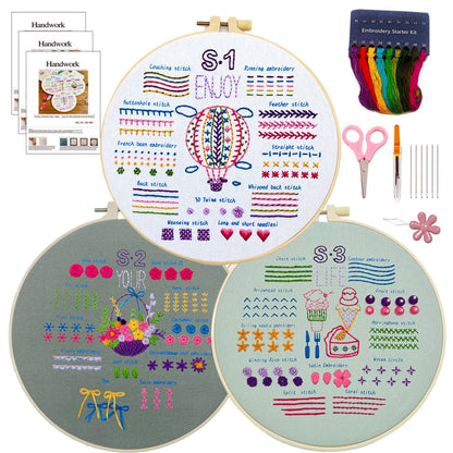1Pack Embroidery Starter Kit For Adults