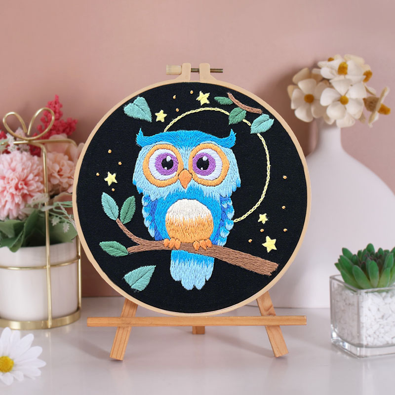 Whimsical Owl Embroidery Kit