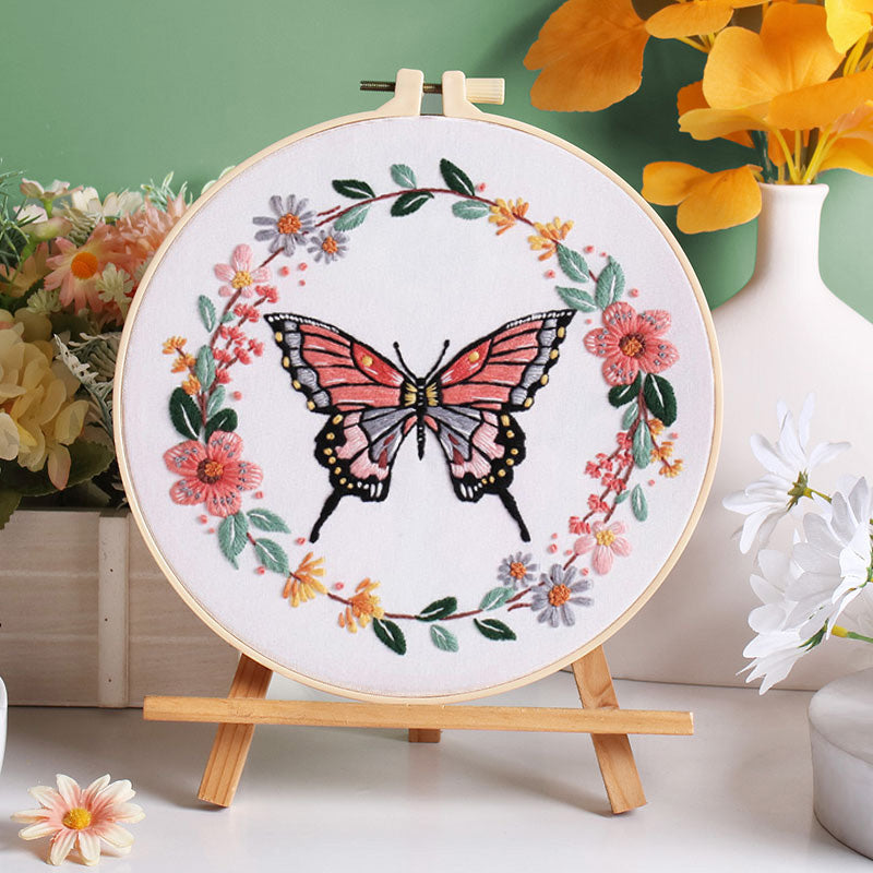 Butterfly Symphony Embroidery Kit: Embark on a Vibrant Stitching Journey