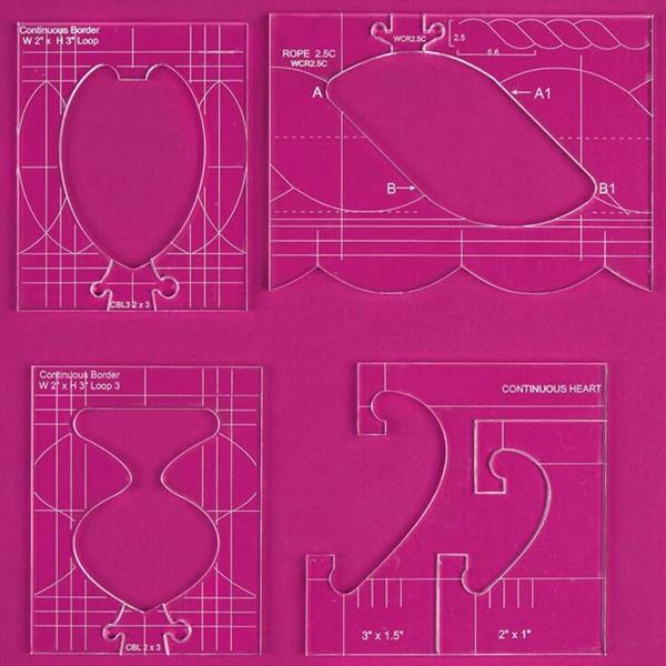 Diycraftsnow™ 4 Pcs Quilting Sewing Templates
