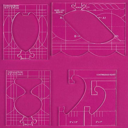 Diycraftsnow™ 4 Pcs Quilting Sewing Templates