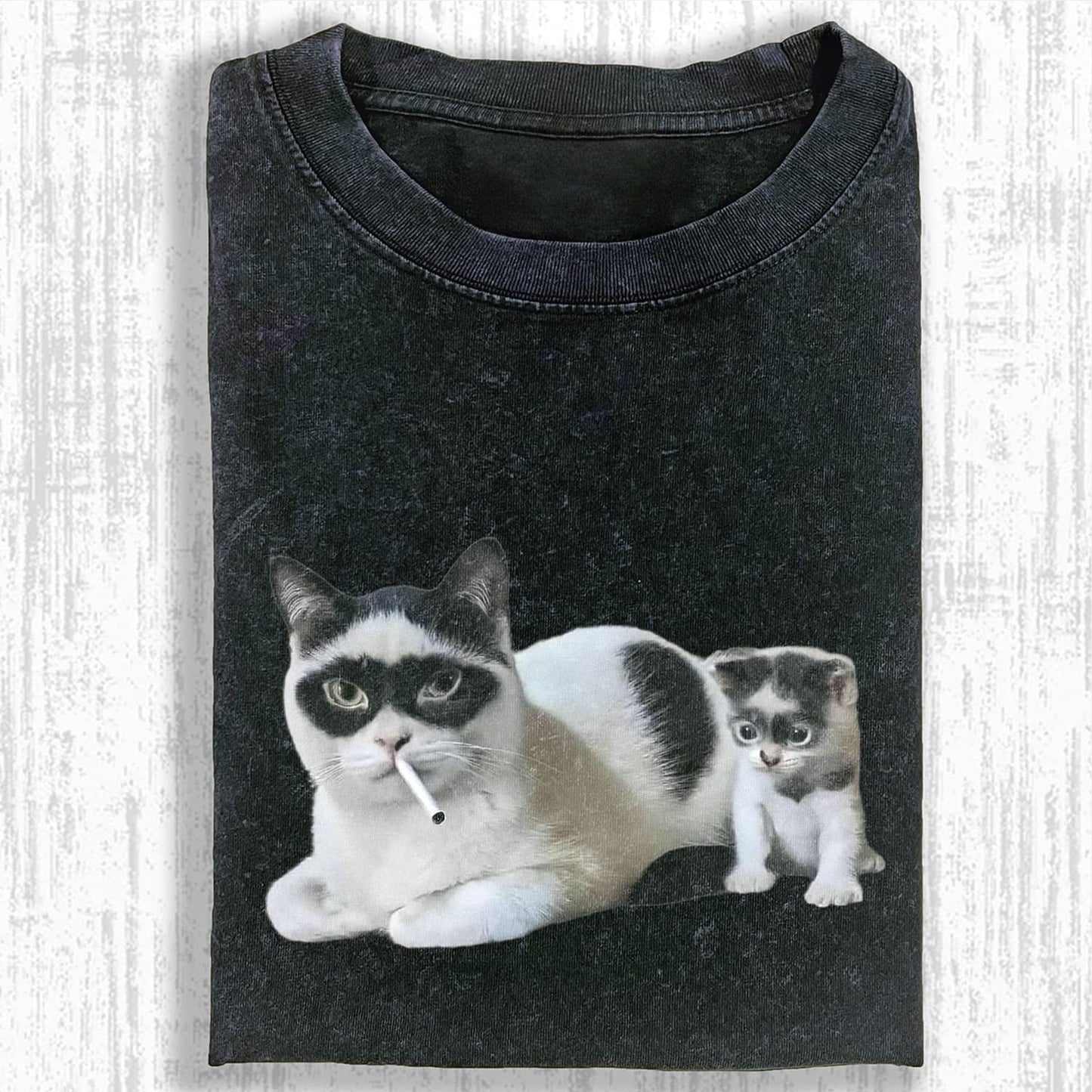 SMOKING CAT MEME T-SHIRT