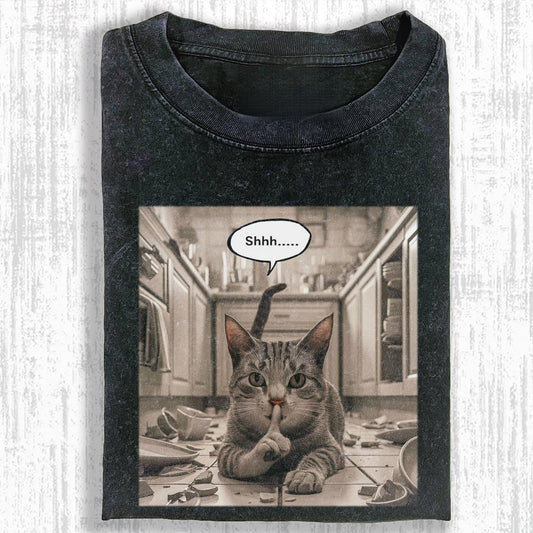 FUNNY CAT MEME ICON T-SHIRT