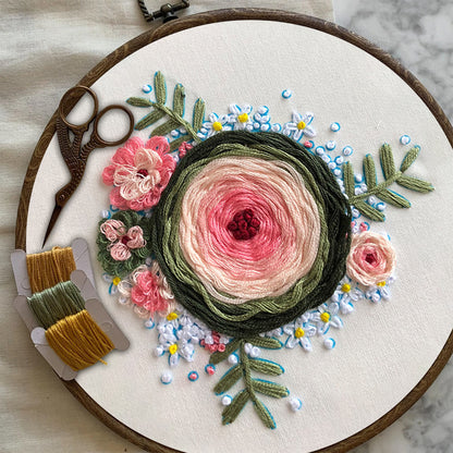 Rubbyoo Embroidery Kit-  Woven Rose Starter Kit For Craft Lover