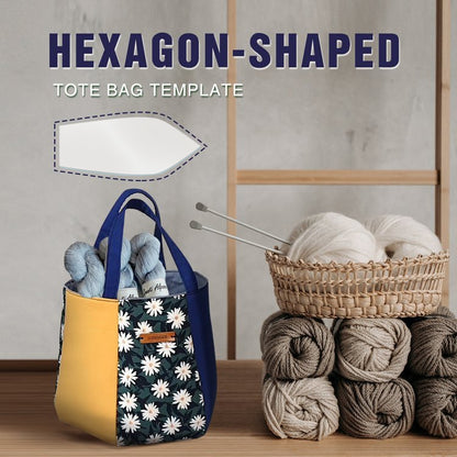 Hexagon-shaped Tote Bag Cutting Ruler (With Instructions)