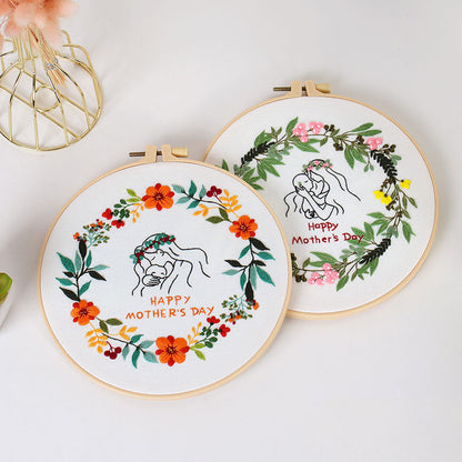 Mother's Day Floral Embroidery Kit