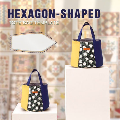 Hexagon-shaped Tote Bag Cutting Ruler (With Instructions)