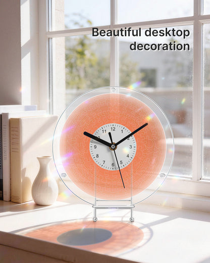 DIY Acrylic Puzzle Clock Kit - Vibrant Orange