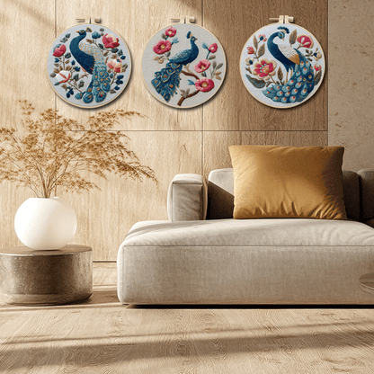 Peacock Splendor Embroidery Kit