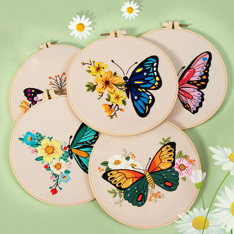 Butterfly & Bloom - Themed DIY Embroidery Kits