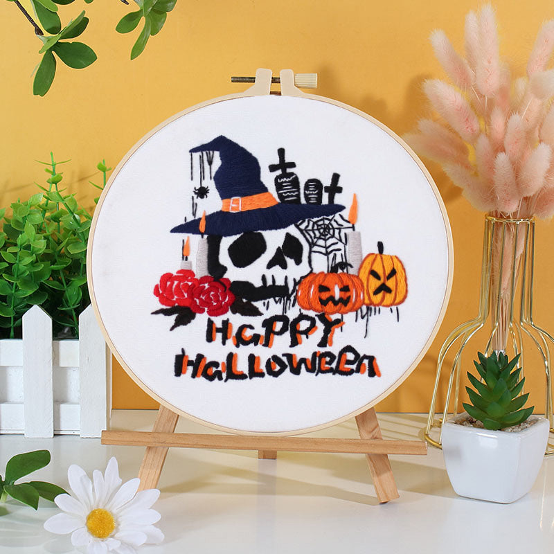 Halloween Delight Embroidery Kit: Create Spooky Masterpieces