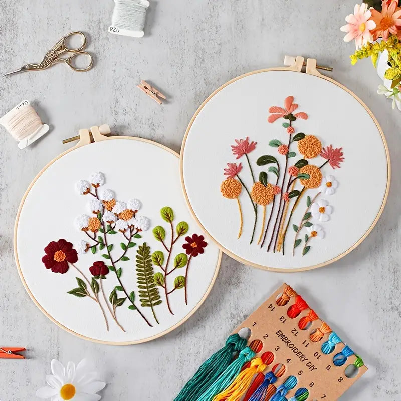 Rubbyoo Embroidery Kit - Flowers And Plants