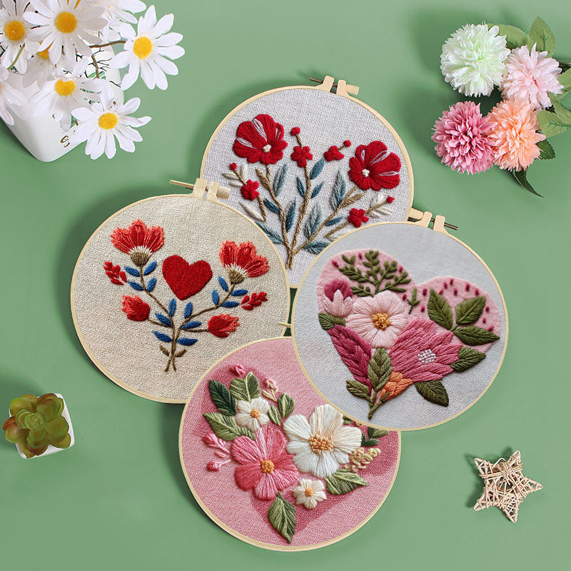 Blooming Heart Embroidery Kit