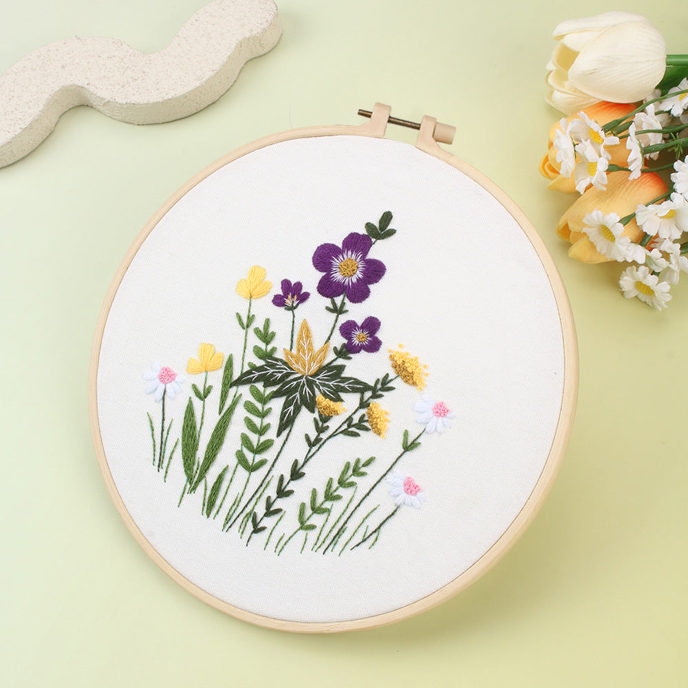 Wildflower Bouquet - Themed DIY Embroidery Kits