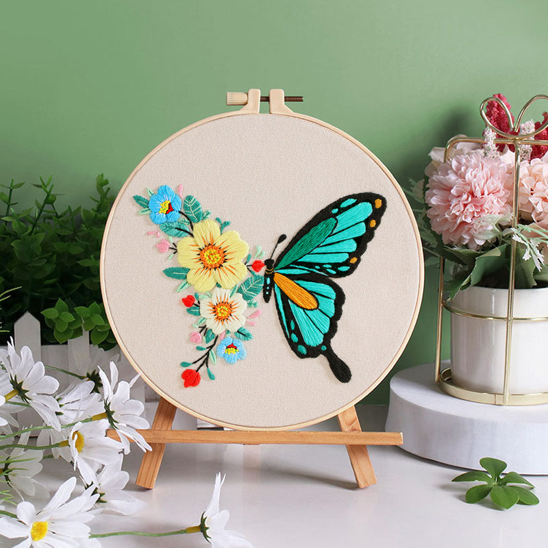 Butterfly  - Embroidery Hoop Kit for Beginners