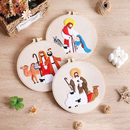 Nativity Scene Embroidery Kit: Celebrate the Spirit of the Season with Every Stitch