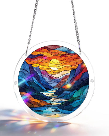 Acrylic Jigsaw Puzzle Suncatcher - Moonlit Riverscape