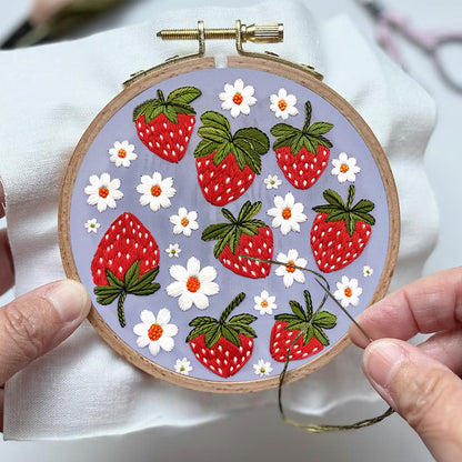 Rubbyoo Embroidery Kit- Sweet Strawberries