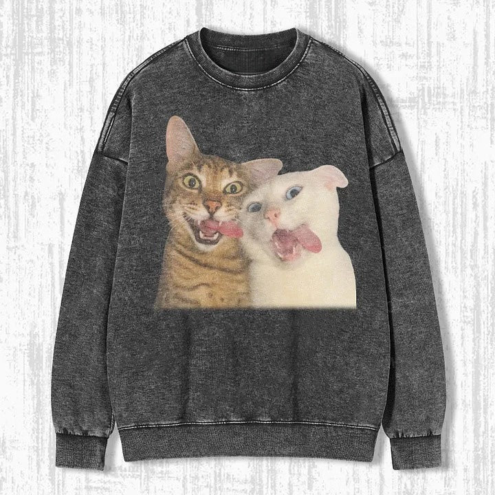 Wacky Goofy Cats Sticking Out Tongues T-shirt